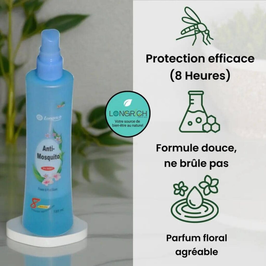 LONGRICH Anti-Moustique – Spray 195 ml