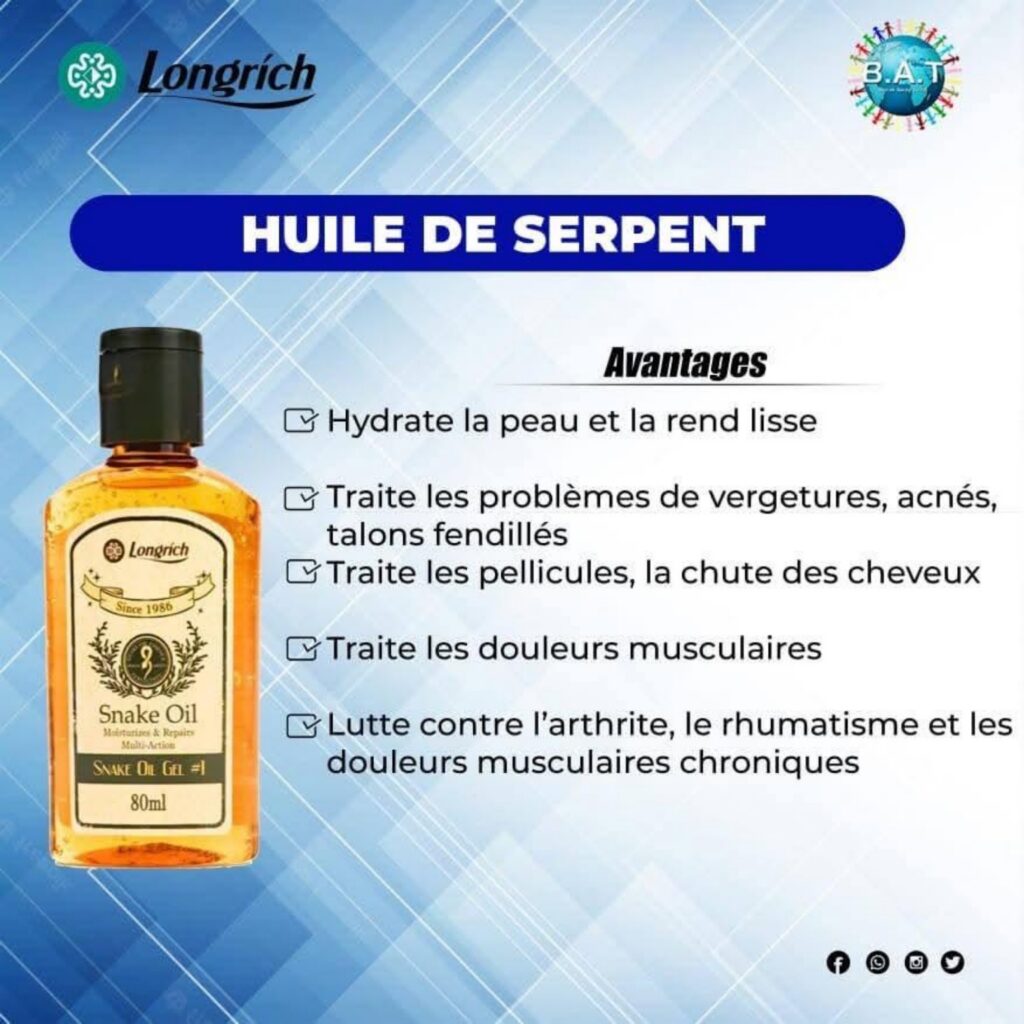 Huile de Serpent Longrich – 80 ml